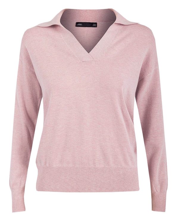 damski pulover rozov